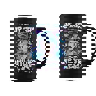 Just A Girl Who Loves K-Pop Cute Listening Kpop Music Lovers Coffee Mug | Mazezy