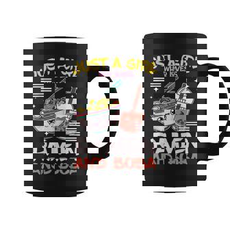 Just A Girl Who Loves Ramen And Boba Bubble Tea Japanese Coffee Mug - Thegiftio