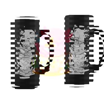 Kawaii Axolotl Teacup Ramen Anime Aesthetic Coffee Mug - Thegiftio