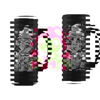 Kawaii Frog & Mushroom Strawberry Lover Coffee Mug - Thegiftio