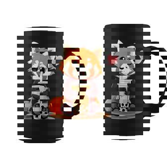 Kawaii Red Panda Bubble Tea Coffee Mug - Thegiftio