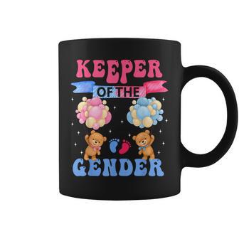 Keeper Of The Gender Reveal Cute Bear Balloons Pink Or Blue Coffee Mug - Seseable