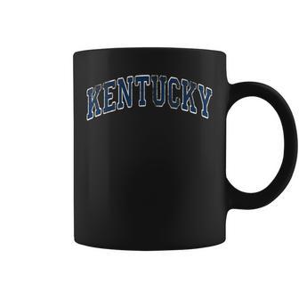 Kentucky Ky Retro Vintage Athletic Sports Blue Style Coffee Mug | Mazezy