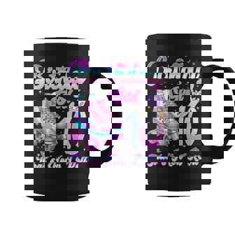 Kids Rolling Into 10 Roller Skating 10th Birthday Girl Party Coffee Mug | Mazezy