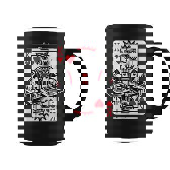 King Card Hearts Clubbing Disco Techno Outfit DJ King Card Coffee Mug | Mazezy