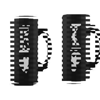 King Of Hearts Queen Of Hearts Couples Matching Letter K Coffee Mug | Mazezy