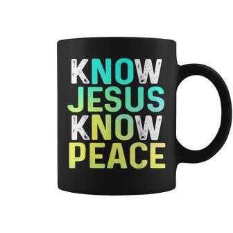 Know Jesus Know Peace Christian Apparel Coffee Mug - Thegiftio UK