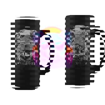 Koala Sunglasses Retro Palm Tree Coffee Mug - Monsterry