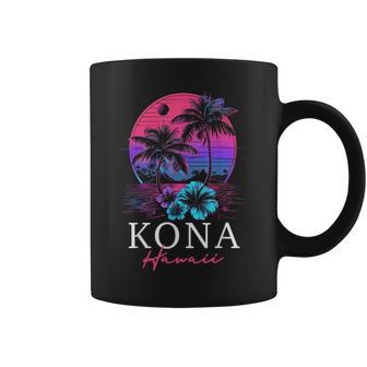 Kona Hawaii Hawaii Hawaii Hibiscus Flowers Surfer Souvenir Coffee Mug | Mazezy