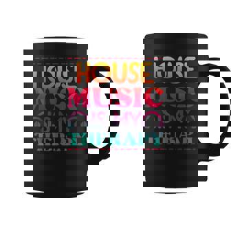 La House Music Est Ma Thérapie Retro House Music Tasse - Cadeauxyz