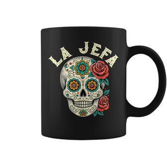 La Jefa Calavera De Azúcar La Jefa Calavera Cultura Mexicana Taza de café - Regaloses