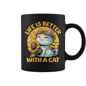 Laida Es Mejor Con Un Gato Divertido Amante De Los Gatos Es Niñas Y Es Taza de café - Regaloses