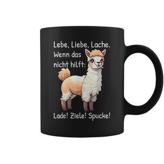 Lamapruch Alpaka Lama Lebe Liebe Lachepruch Llama Tassen - Geschenkecke