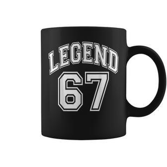 Legend 67 Number Varsity Team 67Th Birthday & 67 Years Old Coffee Mug - Thegiftio