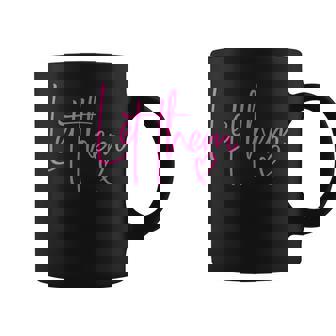 Let Them Heart Script Hot Pink Girls Let Them Coffee Mug | Mazezy