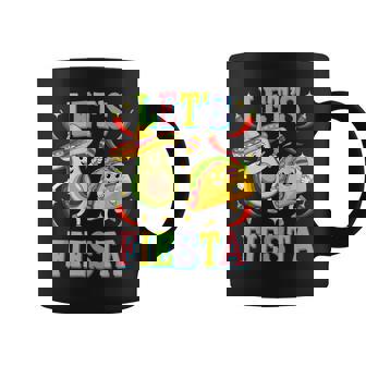 Let's Fiesta Camisa Mexicana Para Hombre Niños Cinco De Mayo Taza de café - Regaloses