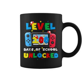Level 100 Days Of School Unlocked Video Games Boys Gamer Coffee Mug - Thegiftio UK
