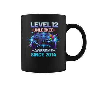 Level 12 Unlocked Awesome Since 2014 12Th Birthday Boy Gamer Coffee Mug - Thegiftio
