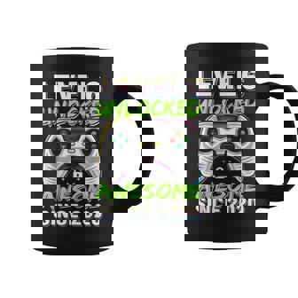 Level 6 Unlocked Awesome Since 2020 6Th Birthday Gaming Boys Coffee Mug - Monsterry
