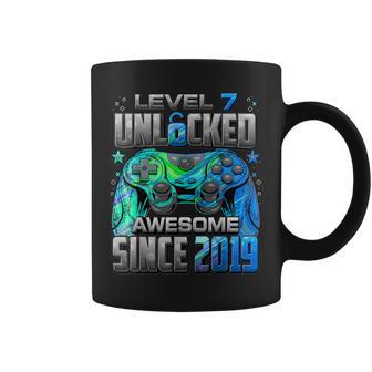 Level 7 Unlocked Awesome Since 2019 7Th Birthday Gaming Coffee Mug - Thegiftio UK