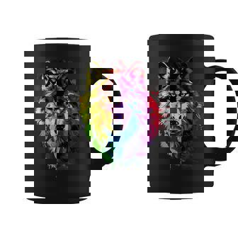 Lgbt Watercolor Wolf Lgbtq Rainbow Gay Pride Lesbian Pride Coffee Mug - Thegiftio