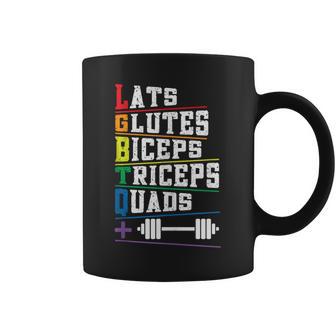 Lgbtq Lats Glutes Biceps Triceps Quads Weightlifting Rainbow Coffee Mug - Thegiftio