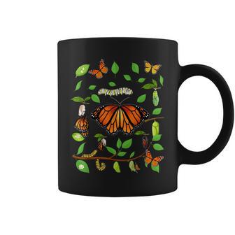 Life Cycle Of A Caterpillar Monarch Butterfly Cocoon Coffee Mug - Monsterry