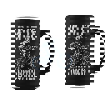 My Life Is Going Downhill MTB Moutain Bike Bicycle Coffee Mug | Mazezy