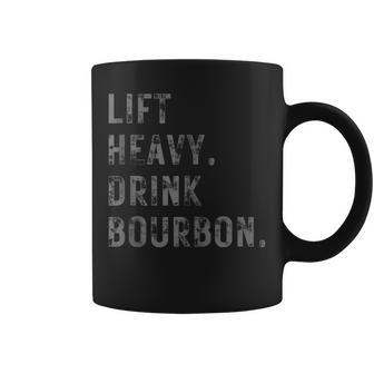 Lift Heavy Drink Bourbon Gym Workout Weightlifting Coffee Mug - Thegiftio UK