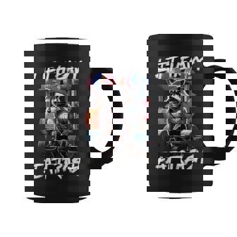 Lift Heavy Eat Trash Weightlifting Bodybuilding Gym Raccoon Coffee Mug | Mazezy