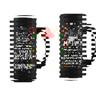 Most Likely To Play Video Game On Pjs Christmas Xmas Men Coffee Mug - Thegiftio