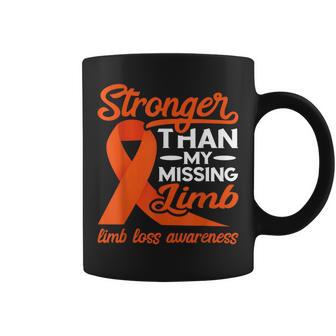 Limb Loss Awareness Stronger Than My Missing Limb Ribbon Coffee Mug - Thegiftio UK