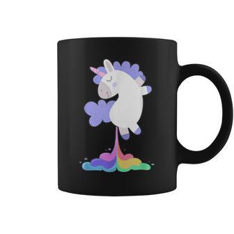 Lindo Colorido Unicornio Mágico Arco Iris Pedo Kawaii Regalo Taza de café - Regaloses