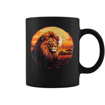 Lion Nature Wildlife African Animal Lovers Savanna Sunset Coffee Mug - Thegiftio UK