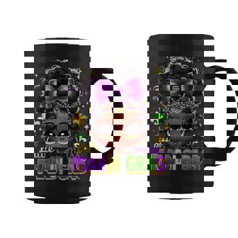 Little Miss Mardi Gras Cute Girl Messy Bun Festival Carnival Coffee Mug - Thegiftio