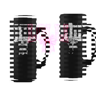 Lolli Floral Toile Pink Water Color Coquette Bow Coffee Mug - Monsterry