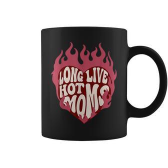 Long Live Hot Moms Retro Mom Humor Quote Coffee Mug - Thegiftio UK