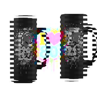 I Love The 80'S Retro Colorful Splash Old School Fun Coffee Mug - Monsterry