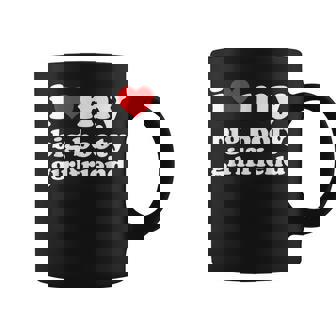 I Love My Big Bo-Oty Girlfriend I Heart My Girlfriend Black Coffee Mug - Thegiftio