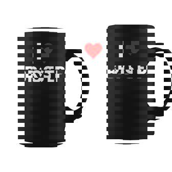 I Love Brostep Featuring A Red Heart Tank Top Coffee Mug | Mazezy