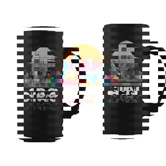 I Love Chicago Skyline Chicago City Tie Dye Chicago Coffee Mug - Thegiftio