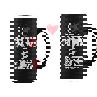 I Love Drum And Bass Rum And Ass Saying Coffee Mug | Mazezy