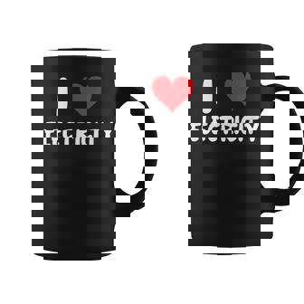 I Love Electricity ハート 電気技師ユーティリティ電気 コーヒーマグ - Kawaiitshirt