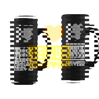 I Love Jesus Waffle Heart Jesus Loves You Breakfast Coffee Mug | Mazezy