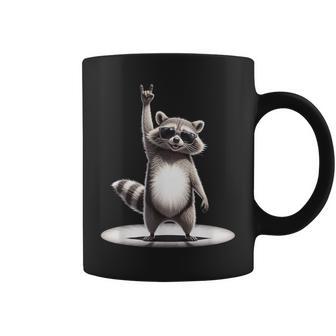 Lustiger Waschbär Rock Musik X Retro Rocker Racoon Pedro Tassen - Geschenkecke