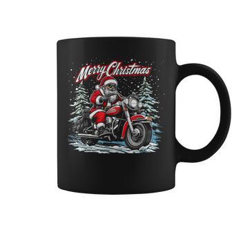 Lustiges Outfit Für Partner Weihnachten Hässlicher Weihnachtsmann Biker Motorrad Nikolaus Tassen - Geschenkecke