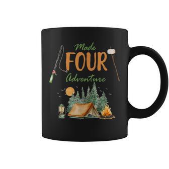 Made Four Adventure 4Th Birthday Camping Outdoor Themed Coffee Mug | Seseable CA