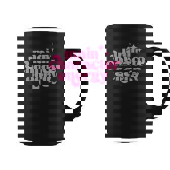 Main Character Energy Retro Groovy Pink Quote Ns Coffee Mug - Monsterry
