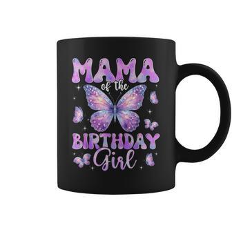 Mama Of The Birthday Girl Butterfly Family Matching Coffee Mug | Seseable UK