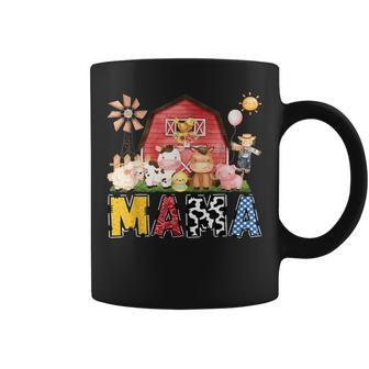 Mama Farm Cow Birthday Boy Matching Family Party Coffee Mug - Thegiftio UK